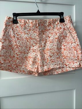 Gap City Short 3" Floral Print Orange and White